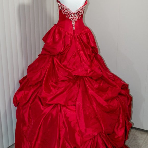 Kay's Bridal, Red Ballgown Dress - Picture 5 of 5